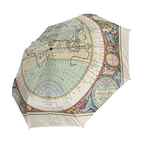 Parapluie pliant coupe-vent automatique Carte Europe avec protection UV