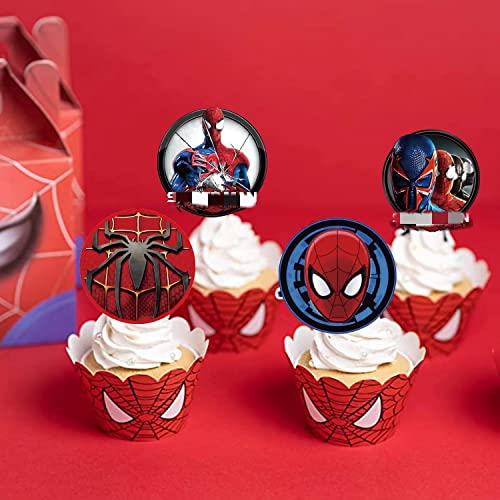 36Pc Cupcake Toppers 12 Styles, Each With 3 Pieces Cupcake Topper Spider Cupcake Decoration For Boys #TOP3