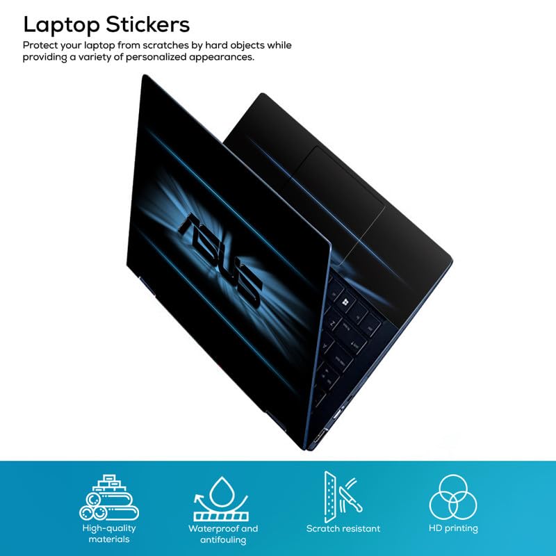 Image of Galaxsia Asus D42 Full Vinyl Laptop Skin /Sticker /Cover for 13 to 13.3 Inches Laptops Laminated-Removable-HD Quality Compatible for Hp-Dell-Sony-Lenovo-Asus etc.(13x9.2 Inches)