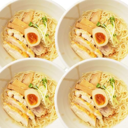 林泉堂 【秋田比内地鶏 塩ラーメン 4食】 自家製 生めん ＆ スープ あっさり 常温保存 30日 ご当地 お取り寄せ グルメ 簡単 ラーメン お試しのサムネイル