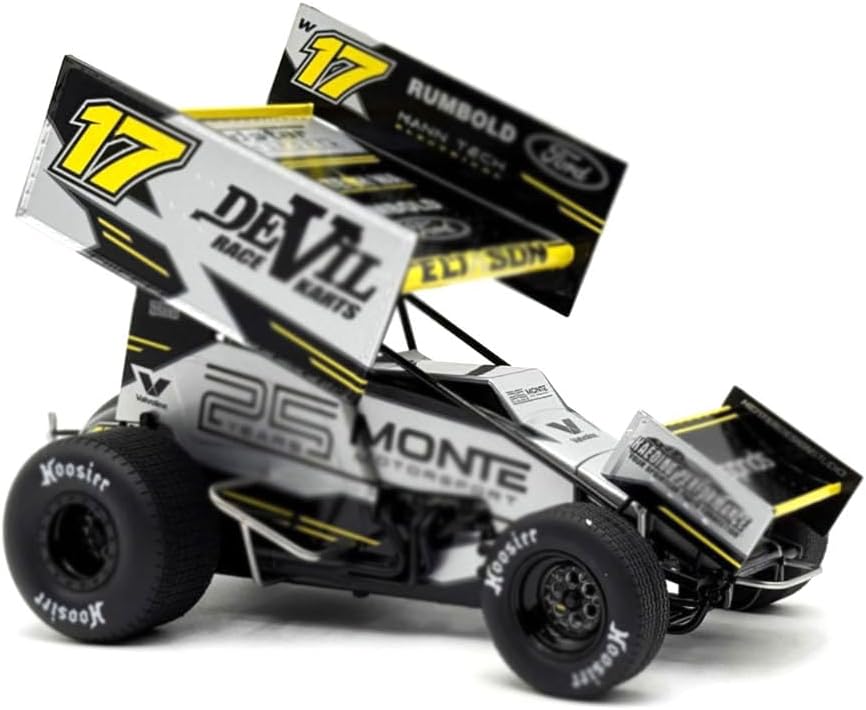 Winged Sprint Car #17 Cory Eliason Devil Race Karts Monte Motorsports (2025) 1/18 Diecast Model Car by Acme A1825010