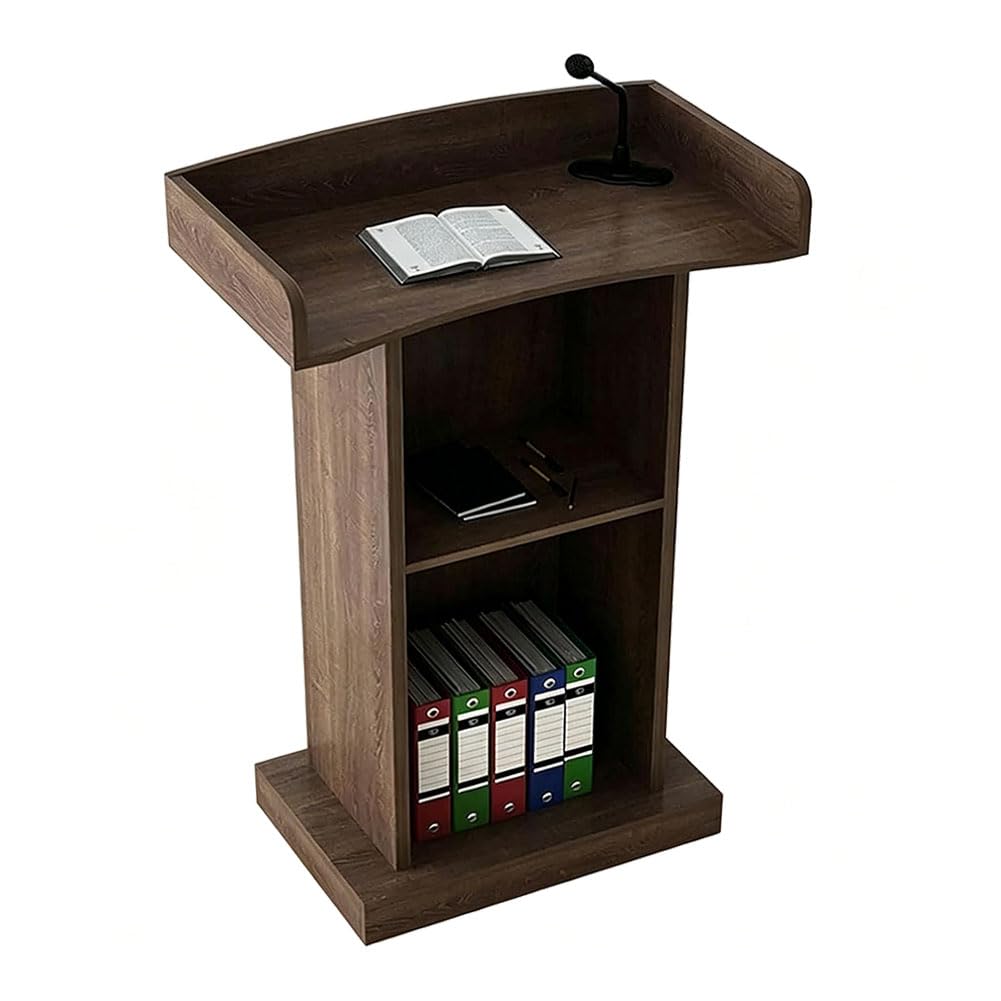 HGTRH Podium, Podium Stand Lectern Pulpits for Churches Classroom Podium Wooden Podium Host Stand Restaurant Oak