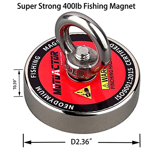 MUTUACTOR-Fishing-Magnets-400lbs-Pull-ForceStrong-Retrieval-Magnet-N52-Neodymium-Magnet-with-20m64-Foot-Durable-RopePowerful-Magnets-for-Fishing-and-Magnetic-Recovery-Salvage