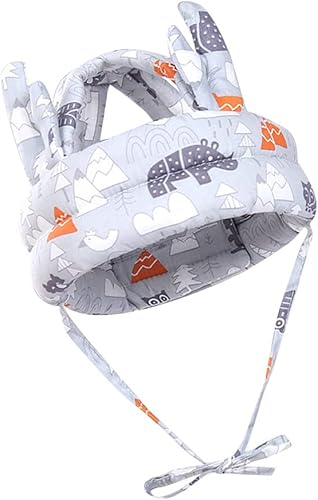 Casco de bebé para gatear caminando, protector de cabeza de bebé, lindo verano, transpirable, ajustable, protección de cabeza para bebé, sin golpes