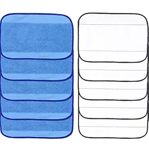 Microfiber Replacement Mopping Cloths Mop Pads For iRobot Braava 380 380t 320 321 Mint 4200 4205 5200 5200C Robot Refills Fit for iRobot Braava 380t 320 Mint 4200 5200 Robotic ( 5 Wet & 5 Dry )