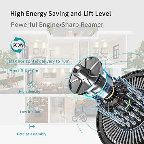 Image of Upflush Toilet for Basement with 600W Macerator Pump & AC Vent | Upflow Toilet System for Macerating Toilet, Bathroom sink & Tub, Silent & Powerful, include Modern Toilet, Water Tank & Pump SUPERFLO