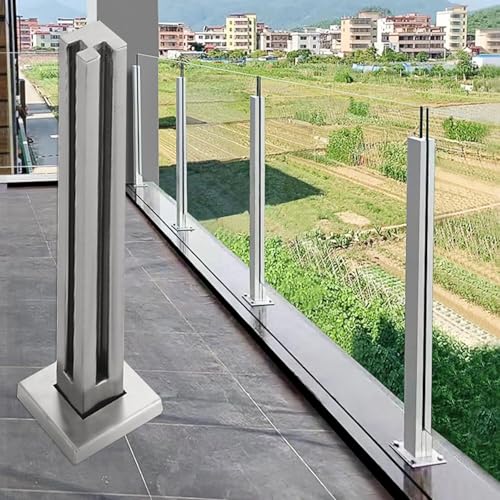 Poste de barandilla de vidrio seguro para instalación de cercas y balaustres