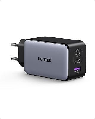 UGREEN Nexode 100W Cargador USB C Carga Rápida Múltiple Tipo C con 3 Puertos Compatible con iPhone 17 Pro MAX Air 16 15 14 13 Galaxy S26 25 24 Pixel 10 Pro iPad MacBook M5 M4 Steam Deck