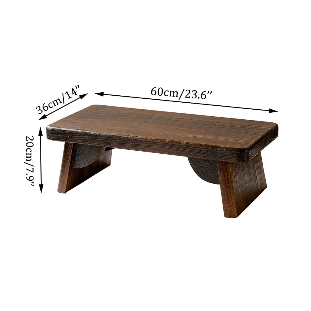 Home Coffee Table Retro Meditation Low Table Japanese Tatami Table Living Room Zen Tea Table Coffee Table Suitable for Bay Window (Size : 68x36x20cm)