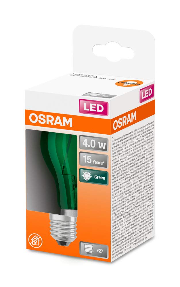 OSRAM LED STAR DECO CLASSIC A Lote de 10 x Bombilla LED, Casquillo E27, Amarillo, 2200 K, 2,50 W, Equivalente a 15Wro, Amarillo