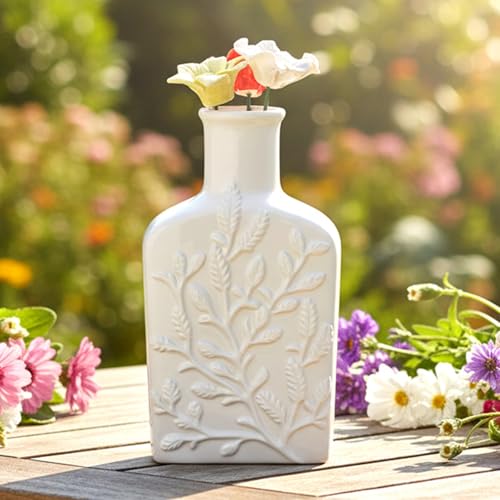 Jarrones decorativos de cerámica rústicos para centros de mesa de hogar modernos 4