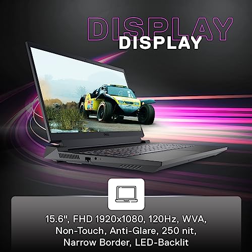 Dell G15, 13th Gen Intel Core i5-13450HX Processor, NVIDIA RTX 3050-6GB, (16GB RAM 1TB SSD) FHD 15.6"/39.62 cm, Orange Backlit Keyboard, Win 11, MS Office'24, Dark Shadow Grey, 2.65Kg Gaming Laptop view 2