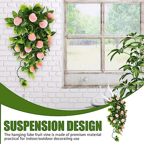 SEWACC green decor home decor Green Leaf Decor Simulated Green Leaf Vine Fake Hanging Plants Artificial Drooping Plant Simulation Plant Decor faux vine household artificial leaf plastic