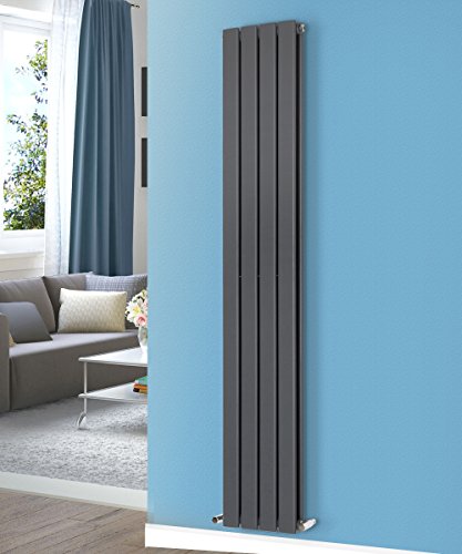 Image of NRG 1800x272mm Vertical Flat Panel Designer Bathroom Tall Upright Central Heating Premium Radiator Anthracite Double Column