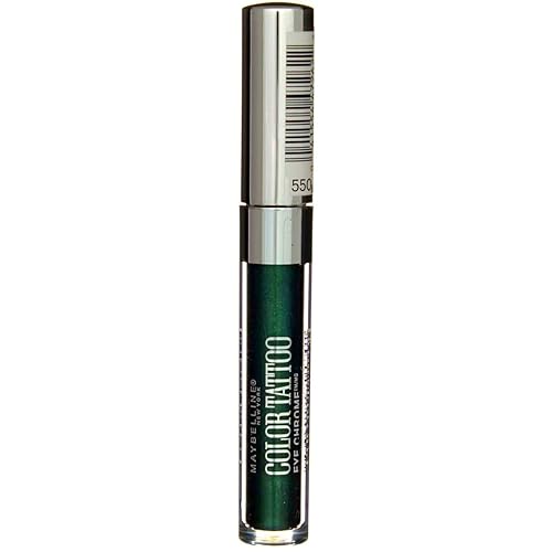 Maybelline New York Color Tattoo Eye Sombra cromada, esmeralda eléctrica, 1 unidad