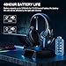 PHOINIKAS Wireless Gaming Headset for PS4 PS5 PC Switch, Wireless 2.4GHz Gaming Headphones with Detachable Noise Canceling Mic, 7.1 Stereo Sound, Only 3.5mm Wired Mode for Xbox Seires - Blue