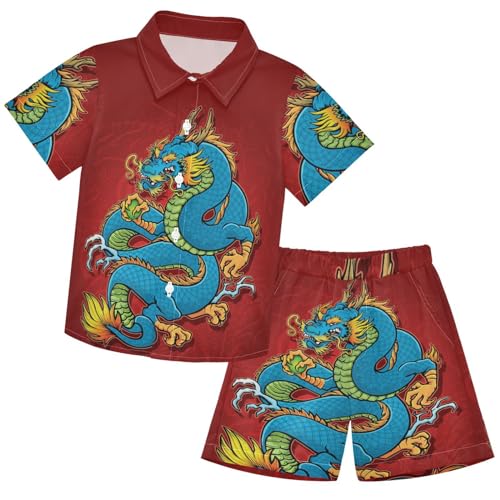 Image of visesunny Little Boys Short Sleeve T-Shirt Beach Shirts for kids children Casual Shorts Set Summer Clothes Outfits