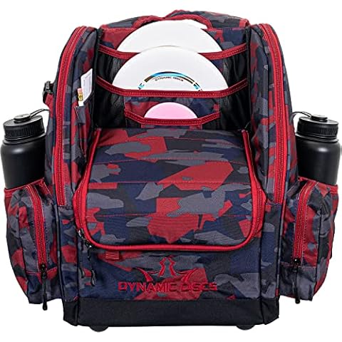 Dynamic Discs Combat Commander Disc Golf Bag | 20 Disc Capacity | Two Deep Storage Pockets | Two Water Bottle Holders | Molded Back Panel for Ventilation | Frisbee Disc Golf Bag (Fractured Camo) Cover