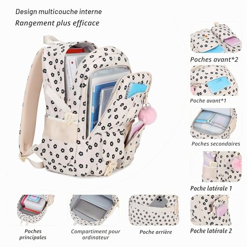 Lmwzh sac à dos scolaire adolescent sac à dos enfant école pour Sac à dos fille – vue 4