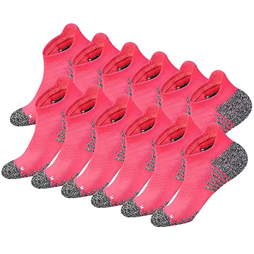 Image of Athletic Running Ankle Socks for Men and Women Pink, Blue, Purple Ankle Socks - 4 Pairs & 6 Pairs