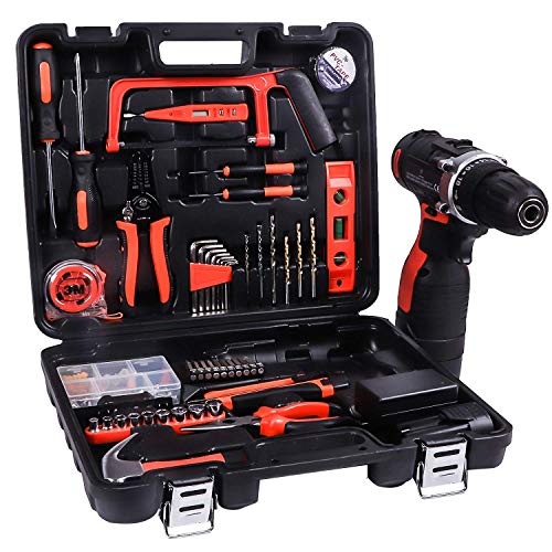 LETTON Power Tools Combo Kit with 16.8V Cordless Drill for 60 Accessories Home Cordless Repair Combo Kit Tool Set