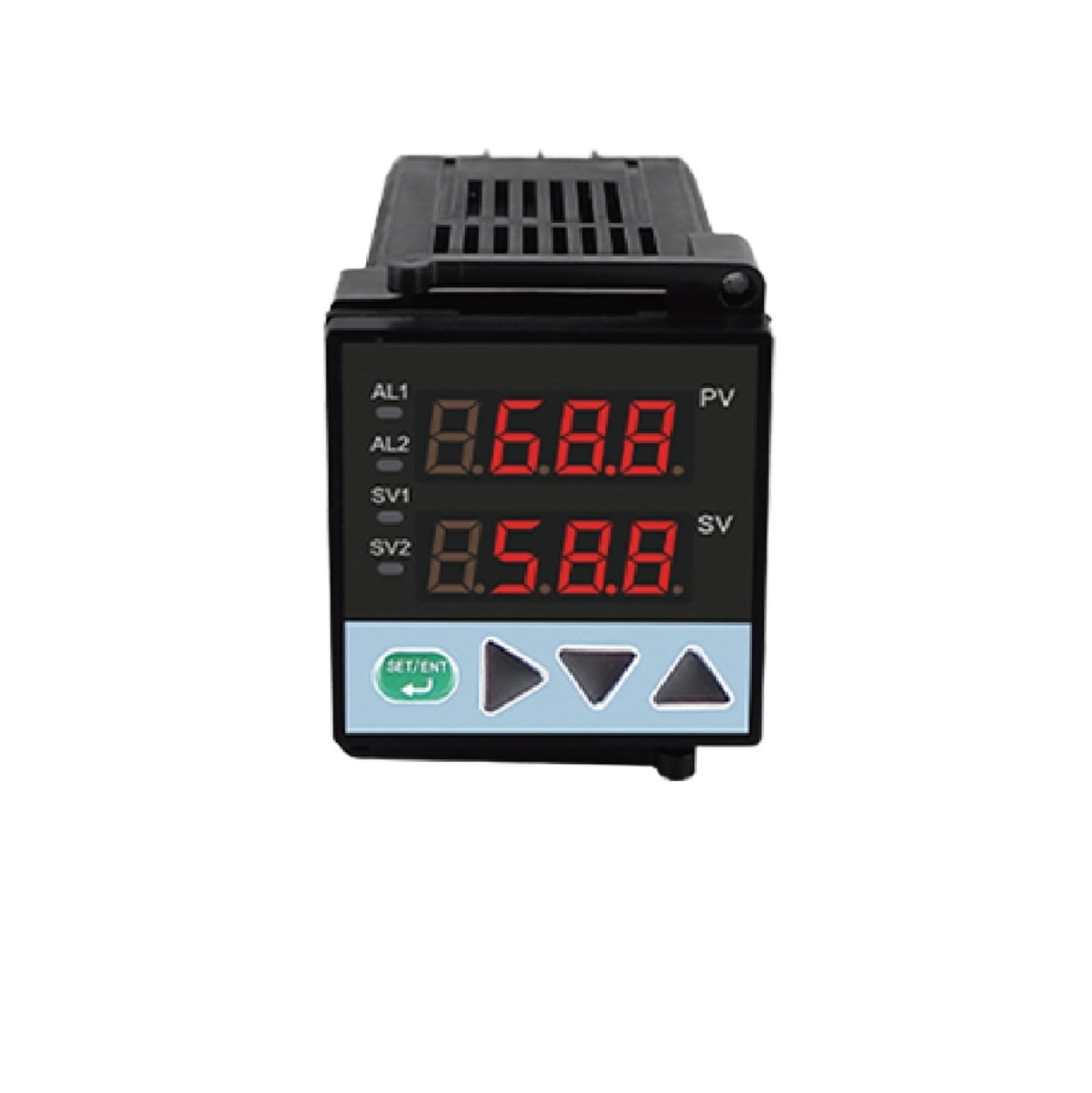Indicador digital de panel con doble pantalla for temperatura, presión y nivel de líquido. Controlador de nivel de líquido. Fuente de alimentación CA/CC.(80-160-Relay-AC220V)