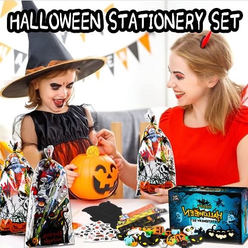 SHODMI 192Pcs Halloween Favors Stationery Gift Set, Trick or Treat Gifts for Kids, Halloween Party Favors for Kids Classroom Prizes Bulk Halloween School Supplies Goodie Bag Stuffers Fillers - image 7
