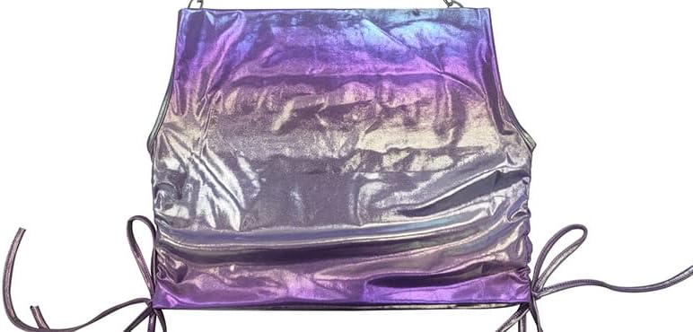 Women's Metallic Holo Halter Chain Neck Cami Tank Top Sleeveless Vest Crop Tops for Rave Music Festival - Image 7