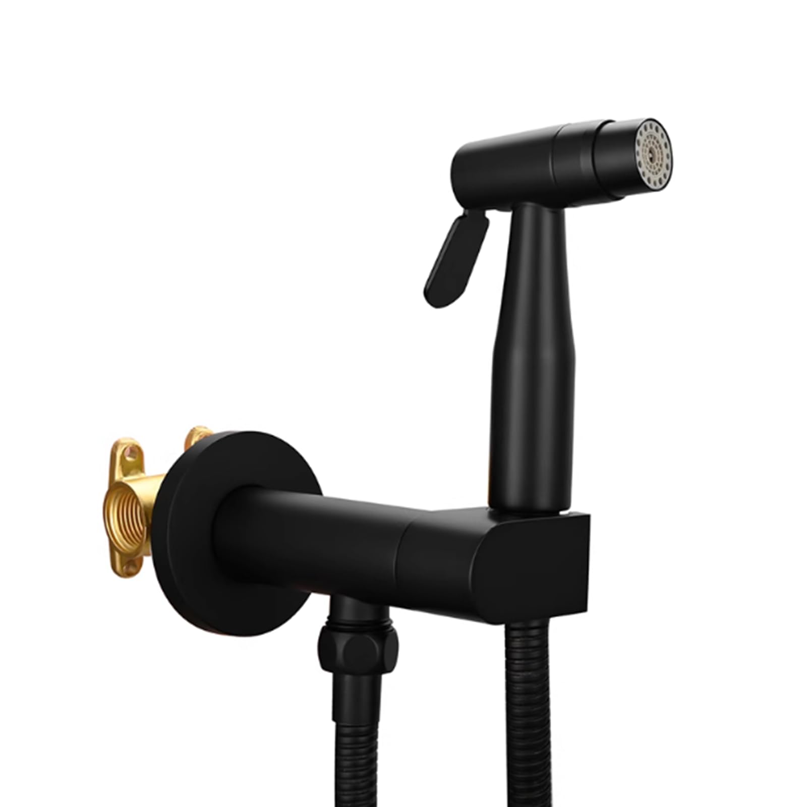 Yjyjy Black Portable Bidet Sprayer For Toilet Bidet Sprayer Hot And Cold Mixer Douche Spray Brass