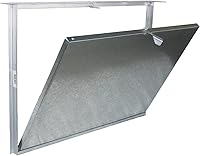 St. Paul Corrugating 32x24 Steel Modern Access Door - Galvanized Silver, Corrosion-Resistant, Easy Install Handle
