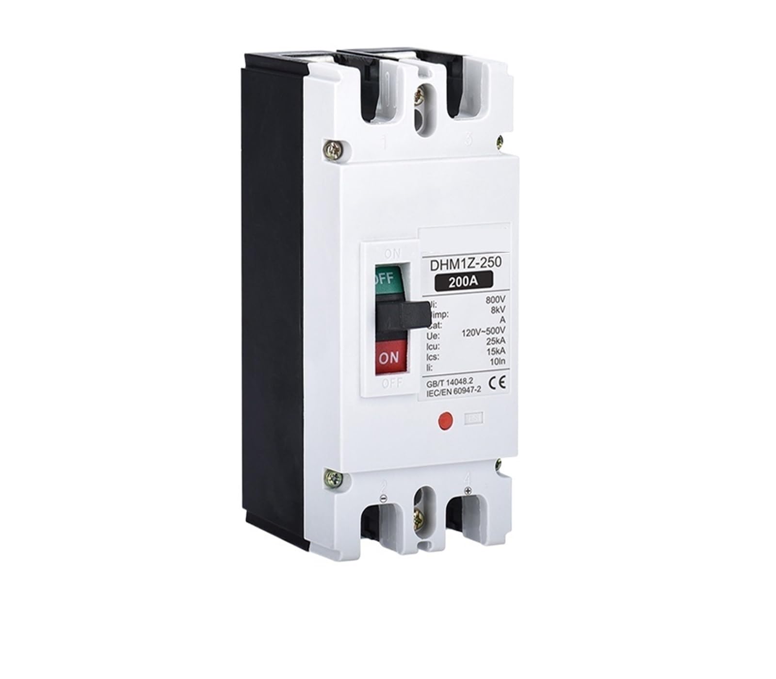 Bolisila DC MCCB Molded Case Circuit Breaker 500V 1000V 100A 150A 200A 250A 400A 630A High Current Protector (4P 1000V, 160A)