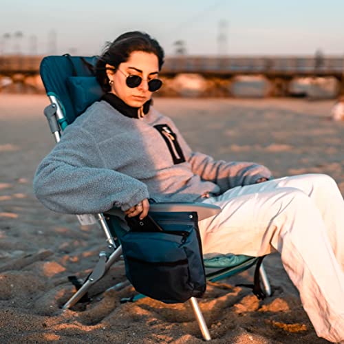 Let's Camp Backpack Beach Chair Set Of 2, 4-Position Classic Lay Flat, Pillow And Padded Shoulder Straps, Storage Pouch And Tower Bar, Support 250Lbs, Camo #TOP6