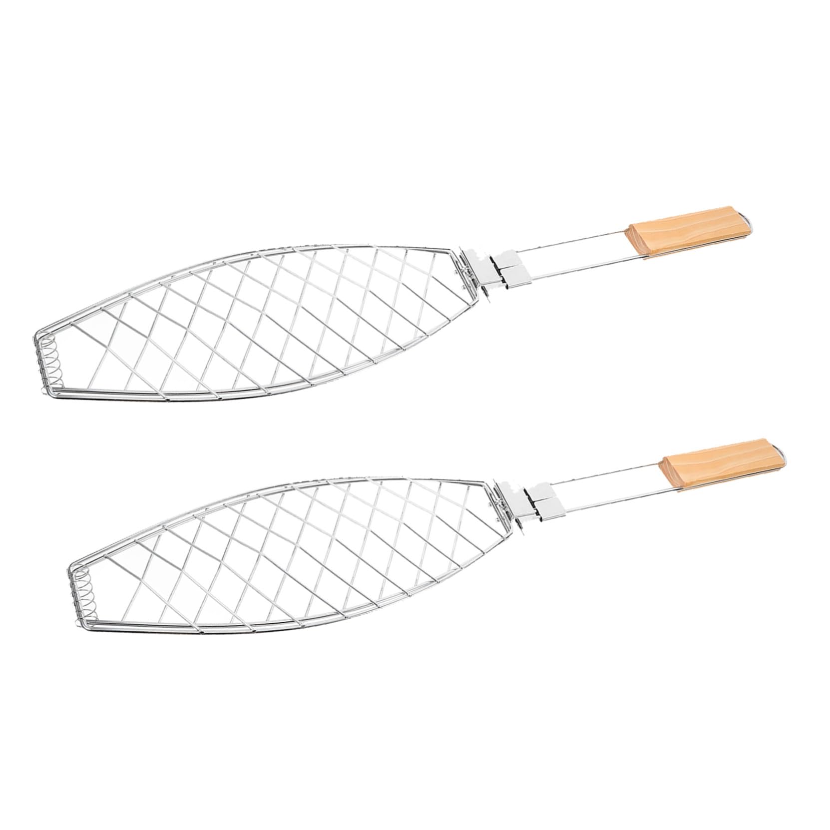 Panier grill grillade pliable en inox avec poignée anti-brûlure pour cuisson barbecue