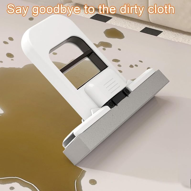 Image of Josmimic Desktop Mop Mini Foldable Desktop Mop | Self Squeeze Sponge Mop for Wet & Dry Use | Portable Cleaning Tool for Small Spaces | Kitchen, Bathroom, Glass, Living Room