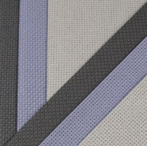 Image of KCS 4 /6 pc of 12 inch x 18 inch(30cmx45cm) 16 Count Cotton Aida Cloth Cross Stitch Fabric (6 pc,Pearl Grey +Light Steel Grey+Dark Grey)