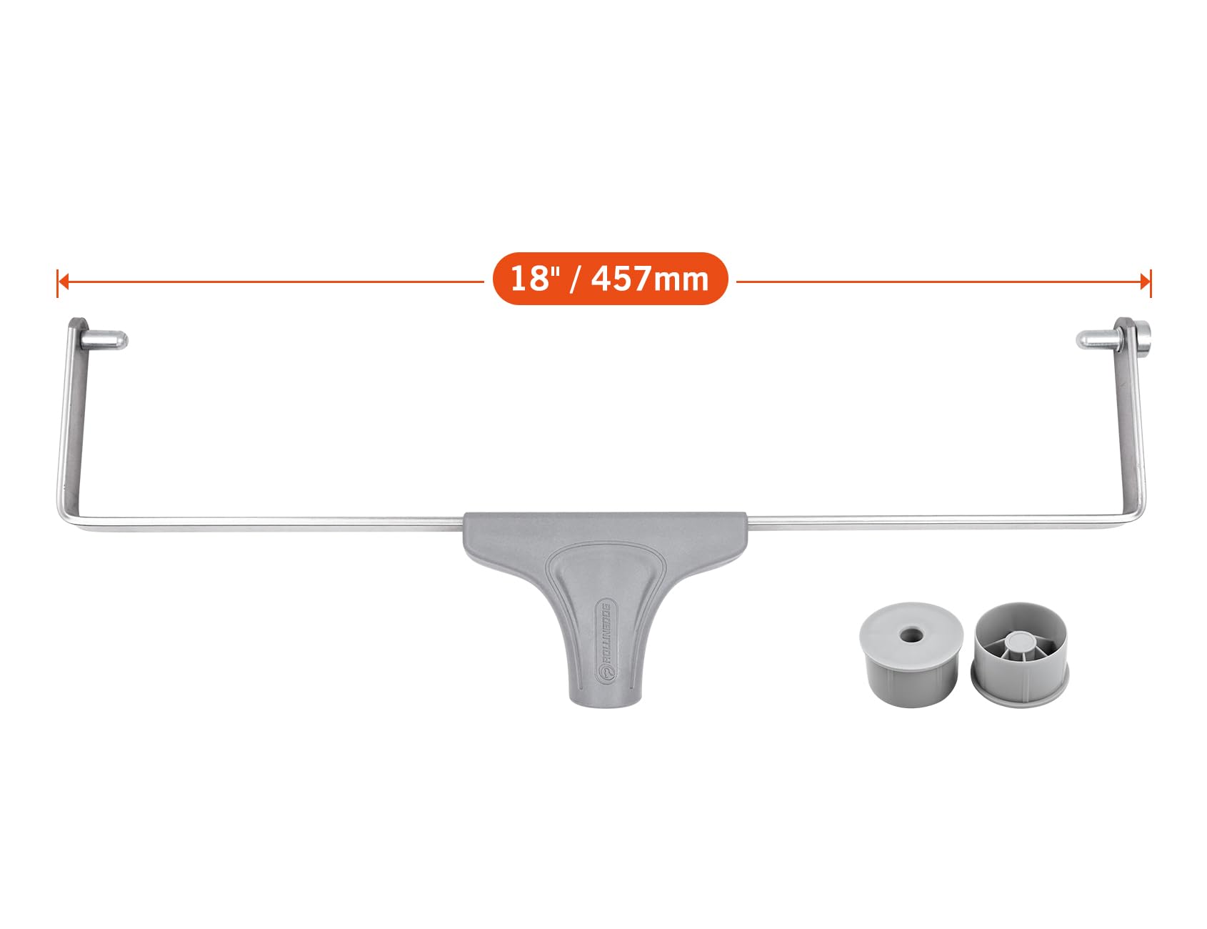 ROLLINGDOG Cadre de rouleau de peinture de 45,7 cm – Comprend des capuchons en plastique pour une utilisation avec des manchons de rouleau de 3,8 cm de diamètre intérieur