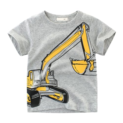 Image of DEEKEY Toddler Boys Shirts Short-Sleeve Little Kids t Shirts Boys' Tops, Tees & Shirts Graphic TEE Age for 2-7 Years 4-Pack