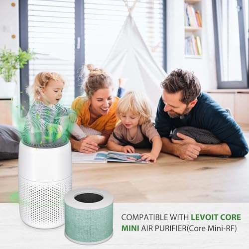 Core Mini Replacement Filter Compatible with LEVOIT Core Mini Air Purifier, Core Mini-P, 3-in-1 H13 HEPA Filter, Mini-RF Filter with Activated Carbon, Replace Part #Core Mini-RF, Toxin Absorber Filter