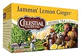 Celestial Seasonings Herbal Tea Caffeine Free Jammin' Lemon Ginger - 20 Tea Bags