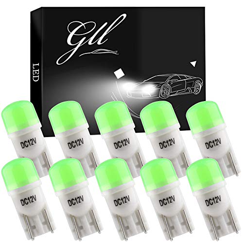 Grandview T10 LED グリーン 2835チップ 3連 12VDC 車用 セラミック 拡散レンズ ウエッジ ポジションライト ライセンスランプ ナンバー灯 ルームランプ