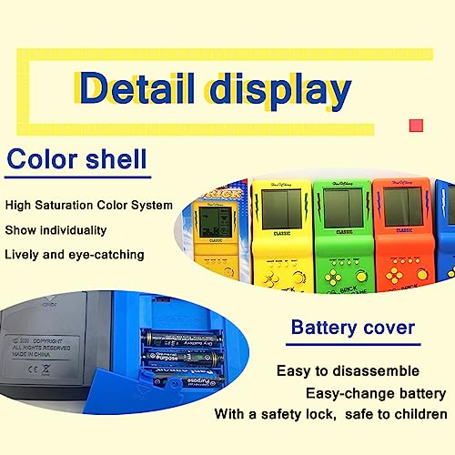 3 Pcs Brick Game Console Large Screen Handheld Games Electronic Games Build in 23 Classic Game for Kids Adults(Random Color) - Image 5
