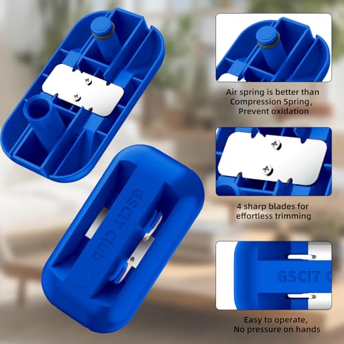 Image of GSCIT Club Edge Banding Trimmer, With Tungsten Carbide Blades, Hand Planer Edge Bander for Burrs,Edge Corner Planer,Wood Chamfering Fillet Scraper,Edge Banding Cutter for PVC ABS Melamine (Blue)