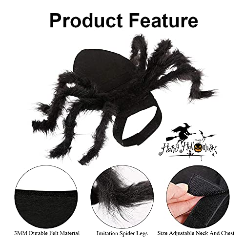 Halloween Haustier Kostüm,Hundekostüm Spinne , Plüsch , Katzen Urlaub Dekoration, Pet Cosplay Party Halloween Special Events für Hunde,