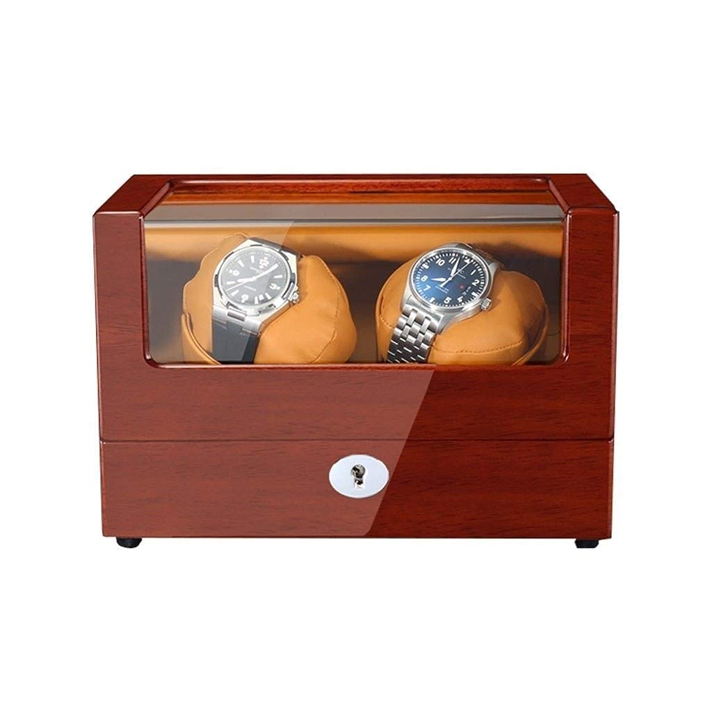 QUSYZD Watch Winder Box - Wooden Watch Storage Display Box, 5 Mode and Mute Roating, Mult-positiona Watch Boxes Shake Table,