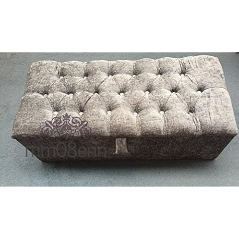 mm08enn Crystal Diamante Large Ottoman Toy Box Cover