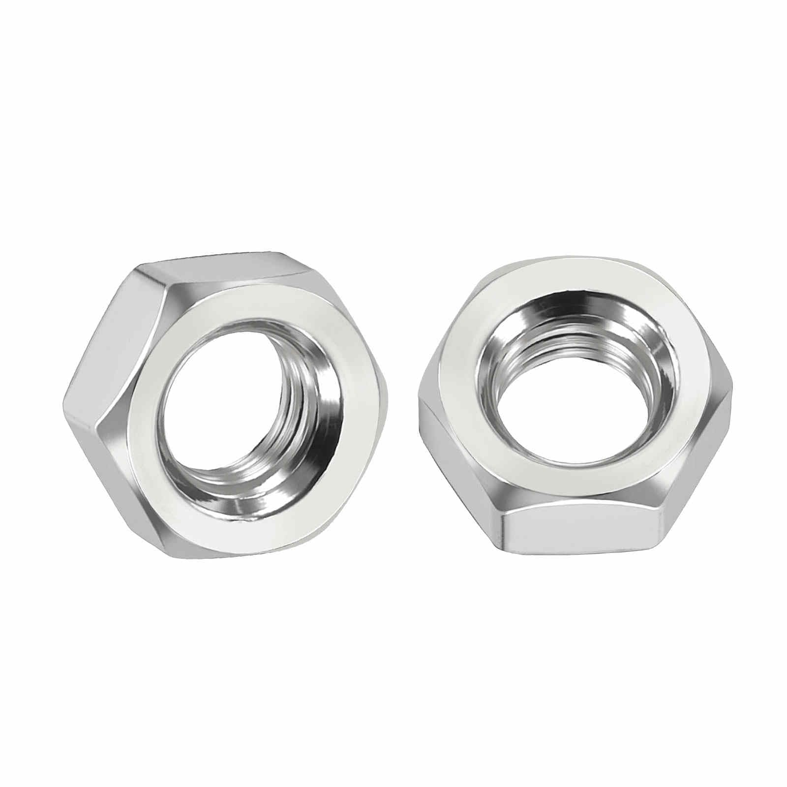 Kozelo 150pcs Hex Nuts - [M6-1] 304 Stainless Steel 18-8 (A2-70) Hardware Nuts for Mechanical Repair & Assembly, Standard Metric Coarse Thread Nut, Bright Finish, Silver