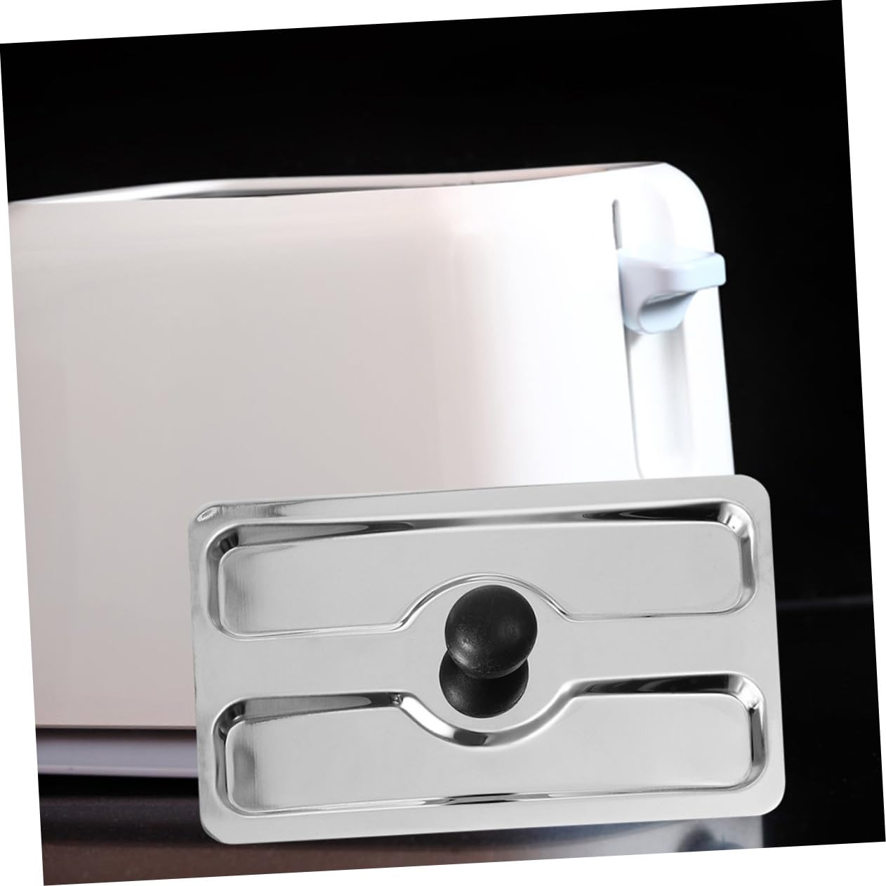 Mikikit 2 piezas Cubierta para Máquina de Desayuno Tapa de Acero Inoxidable para Tostadora Protector de Utensilios de Cocina Compatible Mayoría de Tostadoras Domésticas