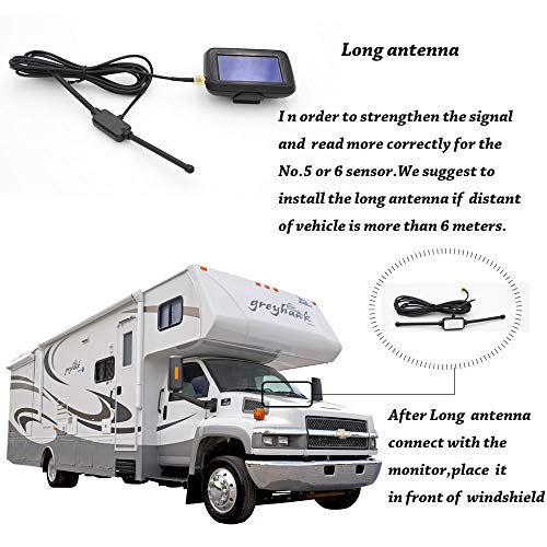 B-Qtech Rv Tire Pressure Monitoring System For Trailer Travel Truck Motorhome(0~215Psi) With 6 Sensors, Solar Powered Tpms 5 Alarm Modes Tire Pressure Real-Time Monitor Alarm System #TOP5