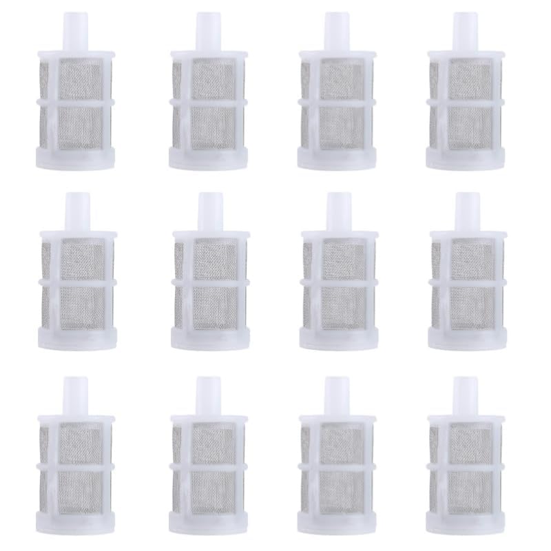 Image of Hose Connection Filter,Spray Internal Filter,Fish Tank Water Pump Suction Strainer,Removable,Tea Set,Fish Tank,Water Pump,Industrial Equipment(12 Packs) (Size:1 /4''inch (8MM))