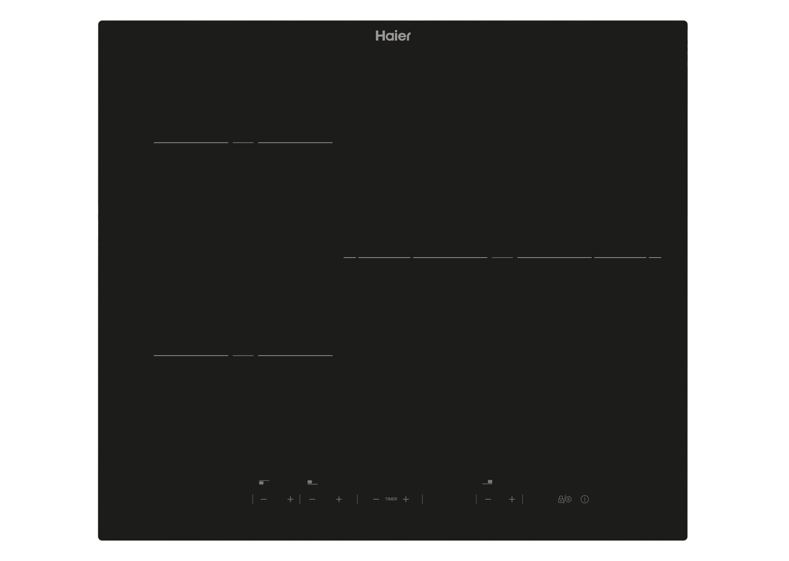 Haier Series 2 HAI63DC Placa de Inducción, 3 Zonas de Cocción, Ancho 60cm, Controles Independientes, 9 niveles de potencia + Booster, Zona Paellera de 32cm, Potencia 7,1kW, Negro